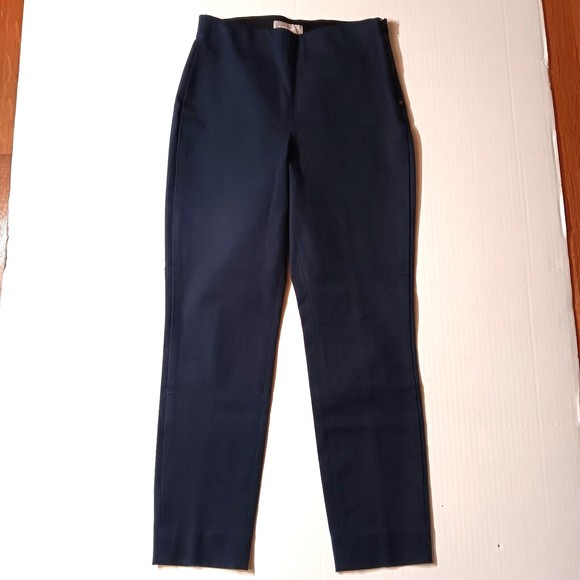 Everlane Pants - Everlane Pants The Side-Zip Stretch Womens 2 Navy Blue Cotton Cropped Comfort
